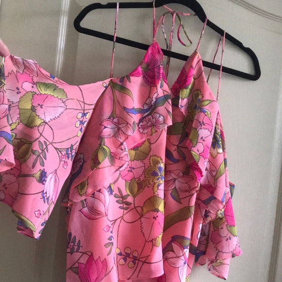 Gianni Bini Pink Floral Blouse - Picture 2 of 3